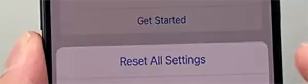 Click Reset All Settings