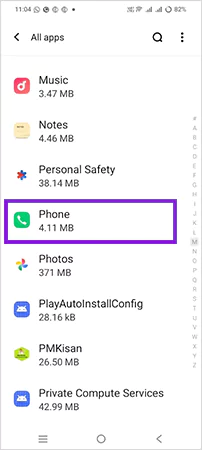 Navigate to the Phone