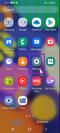 Open Settings on your phone