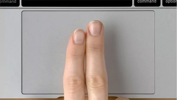 Tap Trackpad with Two Finger