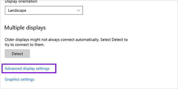Advanced Display Settings