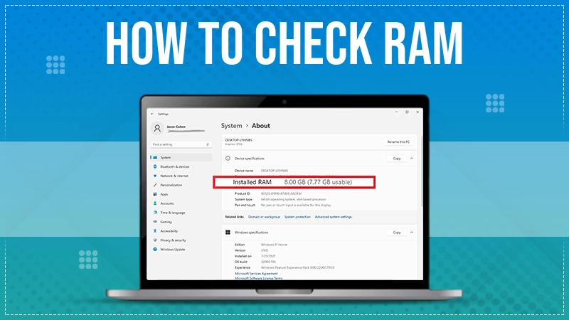 How to Check RAM