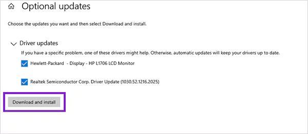 Look for New Update and Installl