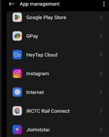 Most recently installed apps