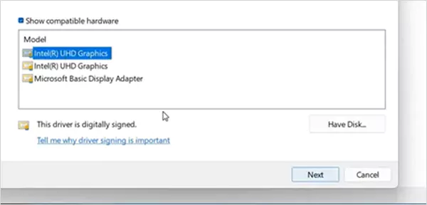 One by One Try all the Drivers