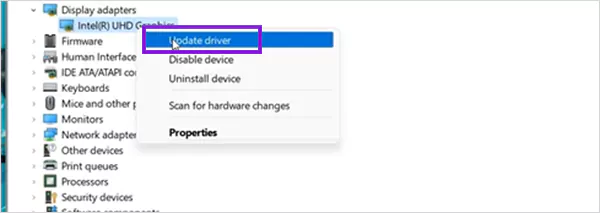 Select Update Driver