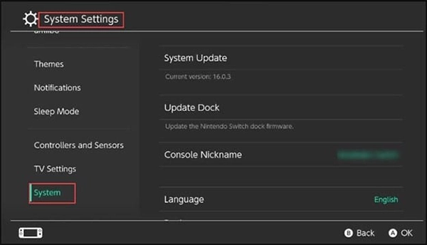 System Settings - System