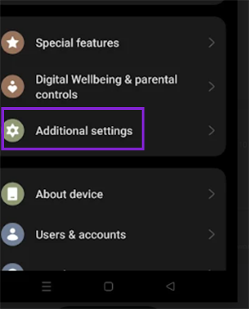 Tap on Additional settings