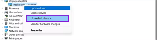 Uninstall the Driver