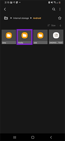 Android media files in Android