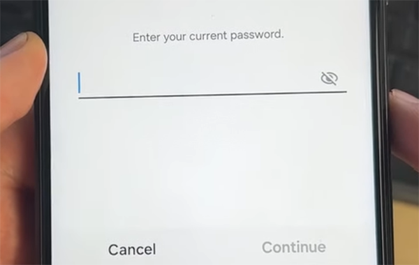 Enter current password