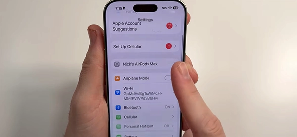 Go to iPhone Settings