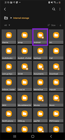 Internal storage files in Android