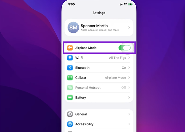 Open Control Panel or Settings App