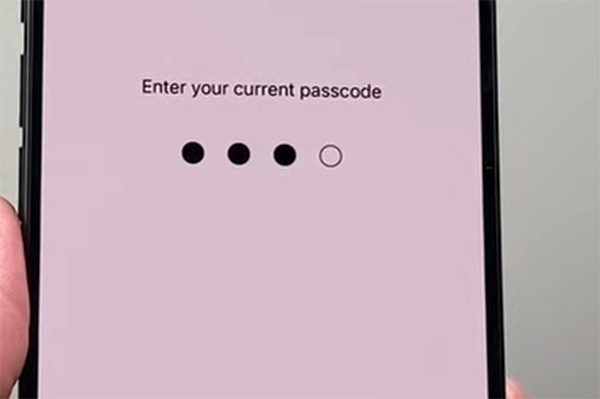Re-enter current passcode