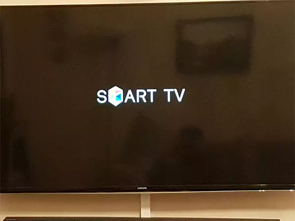 Samsung logo on TV