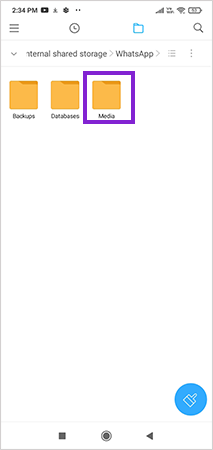 WhatsApp media files in Android