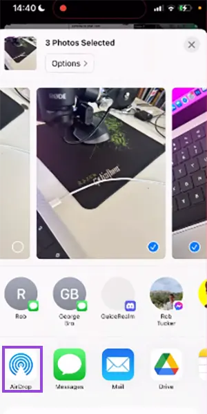 AirDrop phone