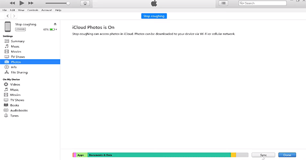  Syncing data from iPhone