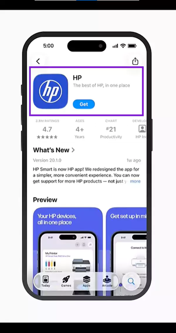 Download the HP Smart app