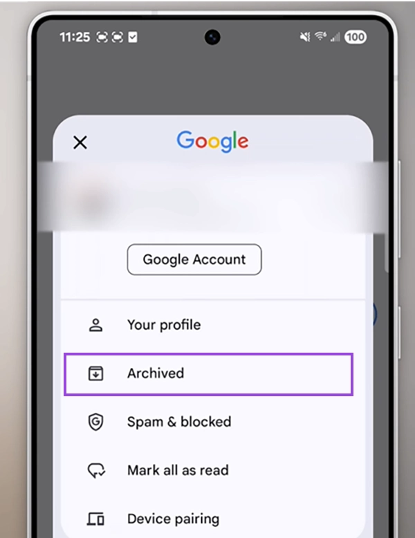 Tap on Archived&nbsp;