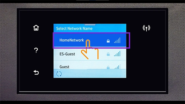 Tap on the WiFi network