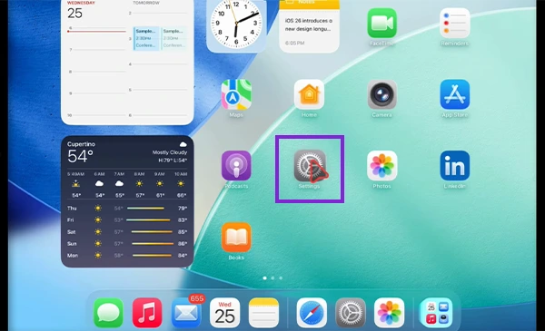 Open Settings