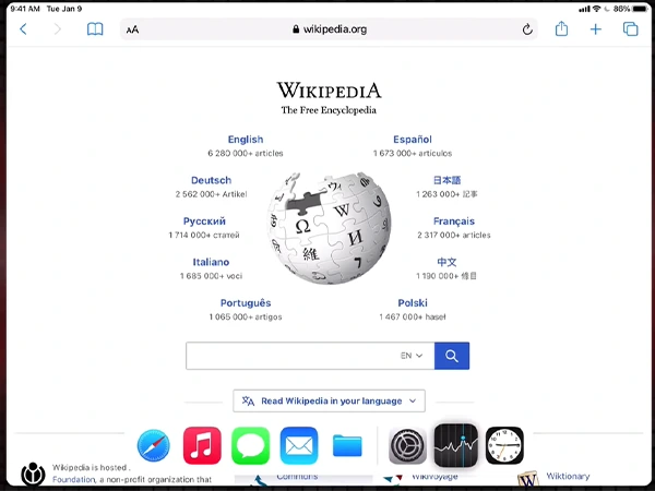 Open the app dock