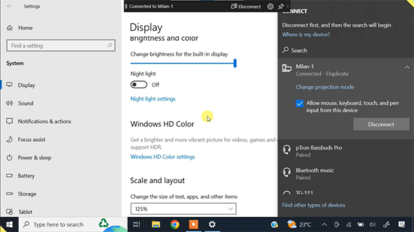 Both devices are connected