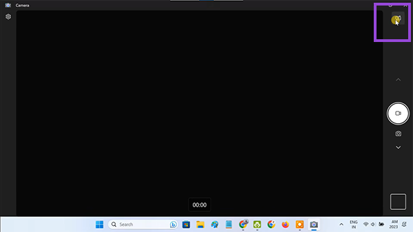 Click on the camera switch icon