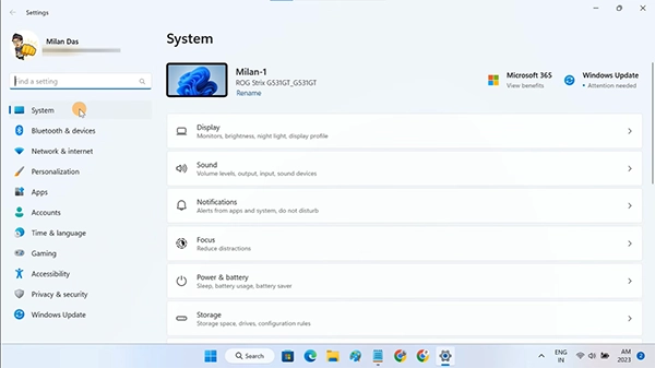 Open Windows Settings.