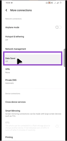  Tap on Data Saver option.&nbsp;