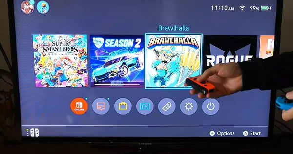 Turn on the Nintendo Switch